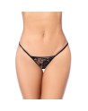 Babydoll gothique en dentelle avec laçage  string 