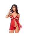 Babydoll sexy à bonnets ouverts avec string Mapalé 