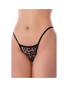 Babydoll noir en maille transparente avec dentelle imprimé animal – Mapalé