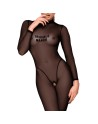F387 Catsuit transparent noir