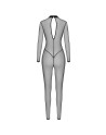 F387 Catsuit transparent noir
