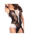 Bodystocking noir en résille style soubrette - Mapalé