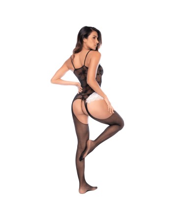 Bodystocking noir en résille style soubrette - Mapalé