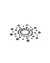 Paire de cache tétons adhésifs strass noir 
