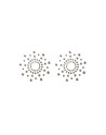 Paire de cache tétons adhésifs strass blanc 