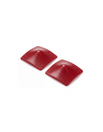 Nipple Métal rouge Cache tétons carré 
