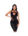 Robe noire semi transparente dos nu 