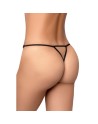 String sexy noir en dentelle avec chaînes 