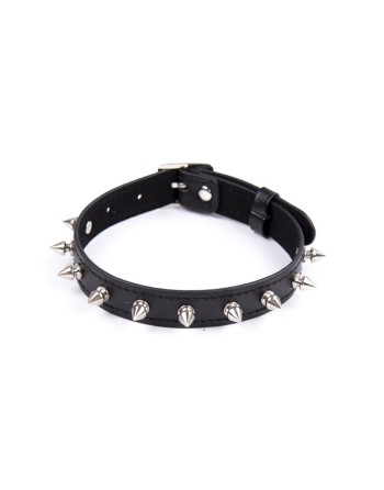 Collier réglable avec rivets en métal 