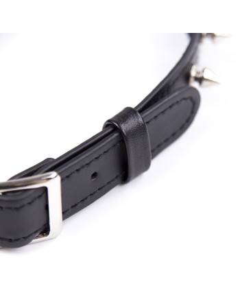 Collier réglable avec rivets en métal 