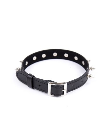 Collier réglable avec rivets en métal 