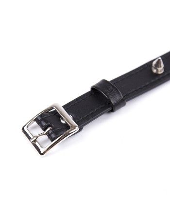 Collier réglable avec rivets en métal 