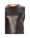 T-shirt simili cuir noir 