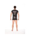 T-shirt simili cuir noir 
