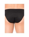 Slip noir rayé opaque et transparent