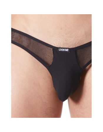 String noir sexy avec fine résille