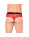 String rouge en dentelle délicate 