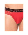 String rouge en dentelle délicate 