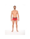 Mini-Pants rouge échancré avec zip 