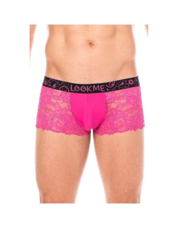 Boxer magenta en dentelle délicate 