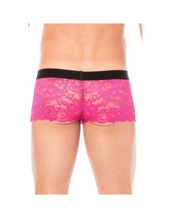 Boxer magenta en dentelle délicate 
