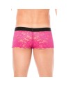 Boxer magenta en dentelle délicate 