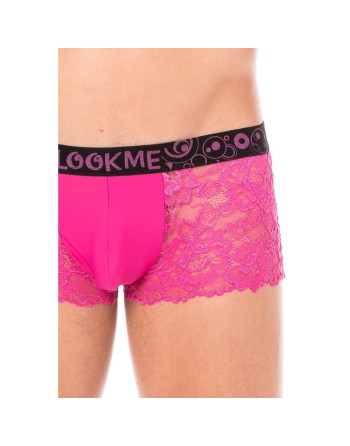 Boxer magenta en dentelle délicate 