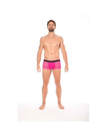 Boxer magenta en dentelle délicate 
