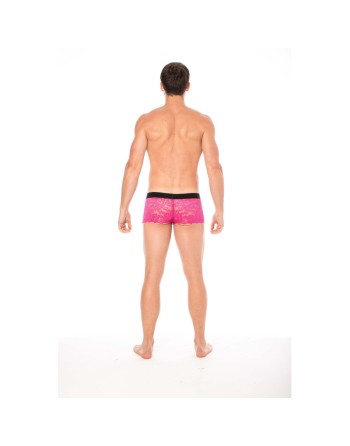 Boxer magenta en dentelle délicate 
