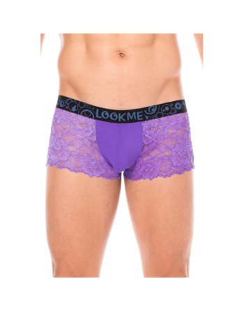 Boxer violet en dentelle délicate 