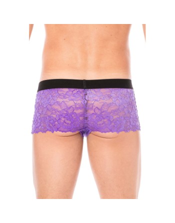 Boxer violet en dentelle délicate 