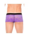 Boxer violet en dentelle délicate 