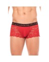 Boxer rouge en dentelle délicate 