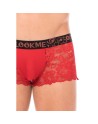 Boxer rouge en dentelle délicate 