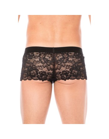Boxer noir en dentelle délicate 