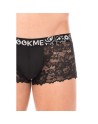 Boxer noir en dentelle délicate 