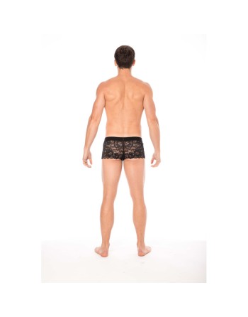 Boxer noir en dentelle délicate 