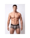 Boxer en résille imprimé léopard gris