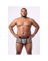 Boxer en résille imprimé léopard gris