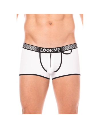 Mini-Pants blanc échancré avec zip 