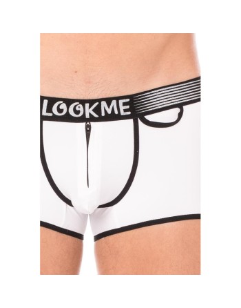 Mini-Pants blanc échancré avec zip 
