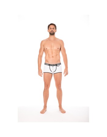 Mini-Pants blanc échancré avec zip 