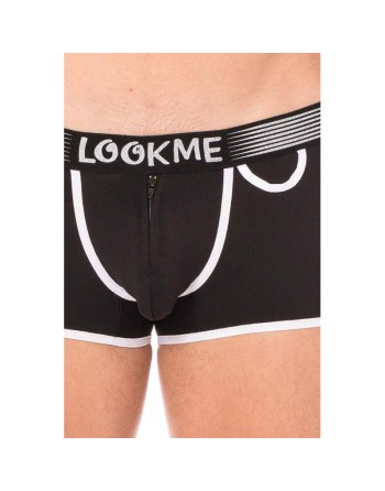 Mini-Pants noir échancré avec zip 