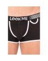 Mini-Pants noir échancré avec zip 