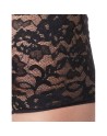 Boxer noir en fine dentelle avec légère transparence