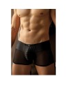 Boxer noir rayé opaque et transparent 