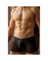 Boxer noir rayé opaque et transparent 