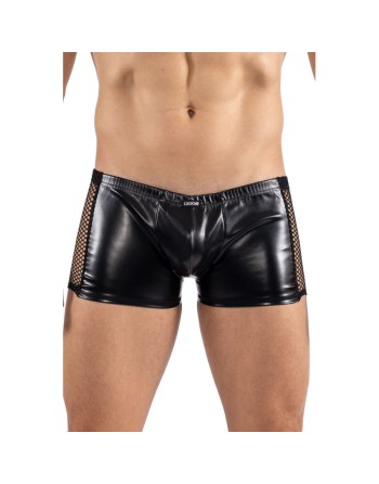 Boxer noir Black Desire en simili cuir 