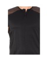 T-shirt noir rayé opaque et transparent 