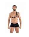 Harnais homme simili cuir double lanières sur épaule 